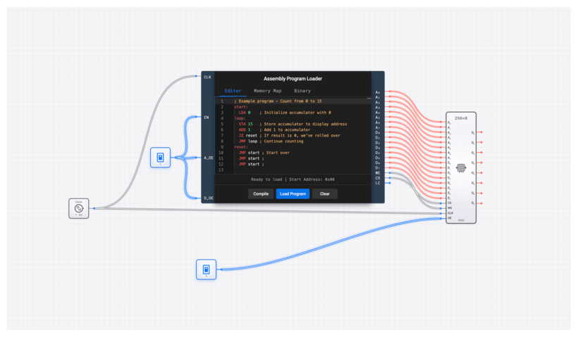 Assembly Program Loader circuit demo
