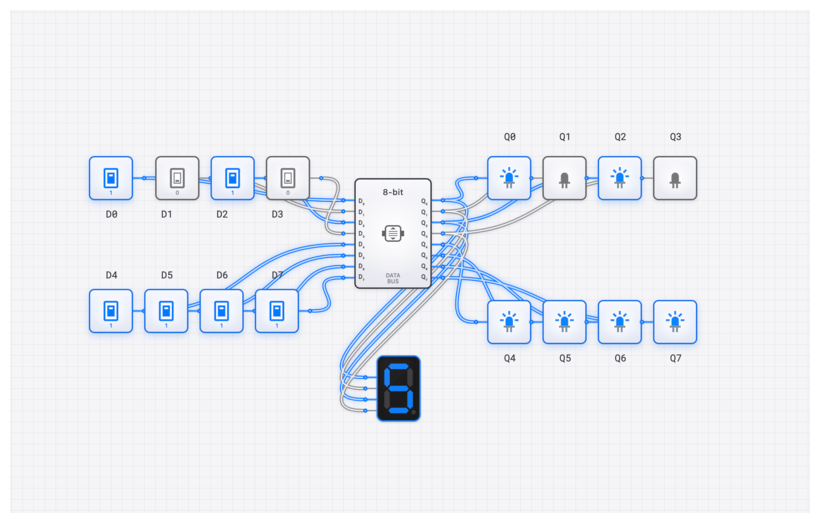 8-Bit Data Bus circuit demo