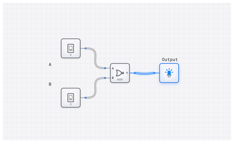 NOR Gate circuit demo