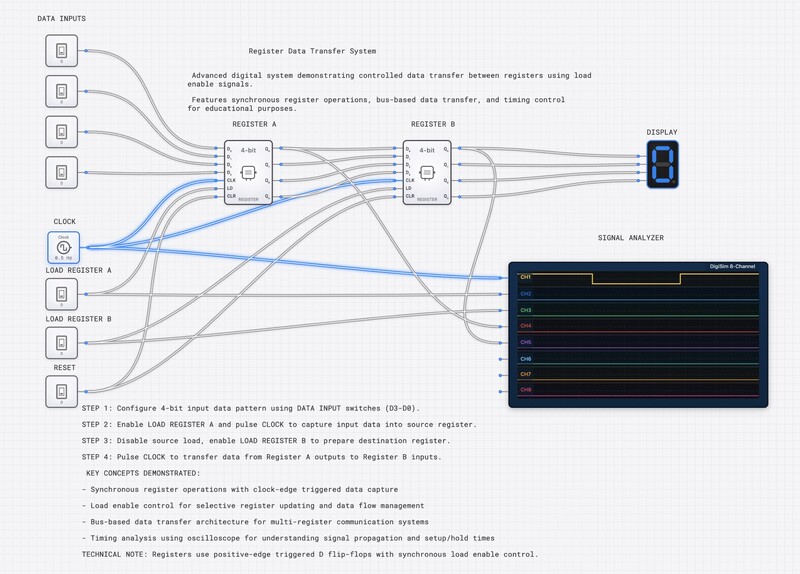 Register Data Transfer System circuit diagram