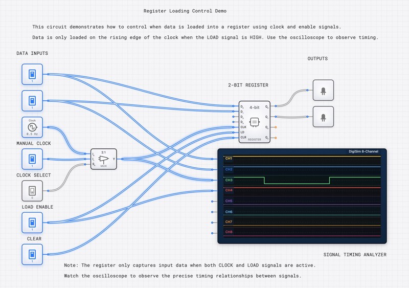 Register Load Control Demo circuit diagram