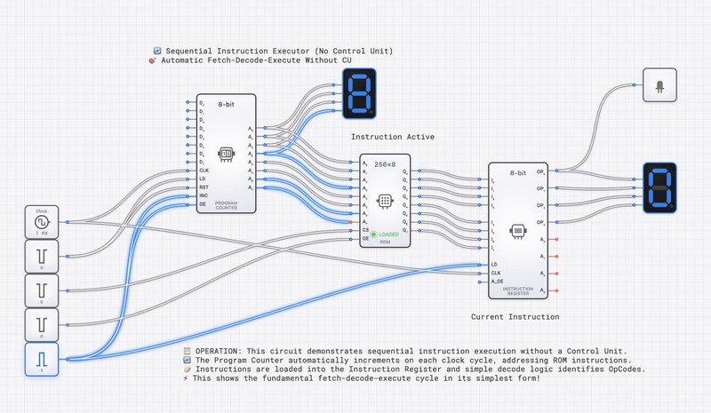 Sequential Instruction Executor circuit diagram